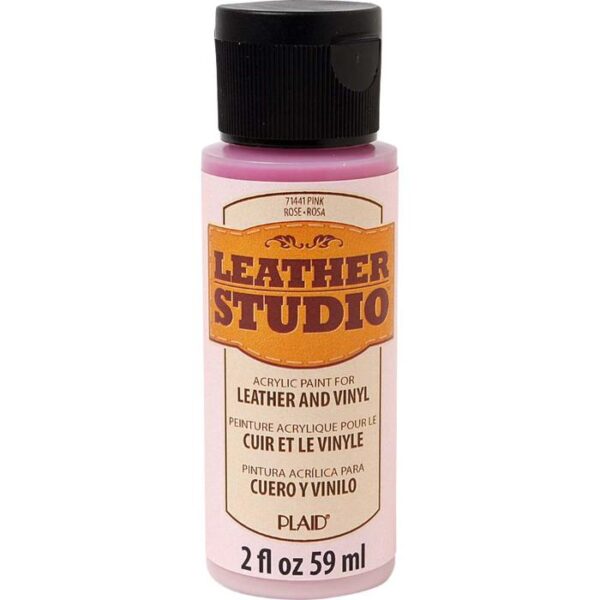 צבע לויניל ועור 59 מ"ל ורוד LEATHER STUDIO