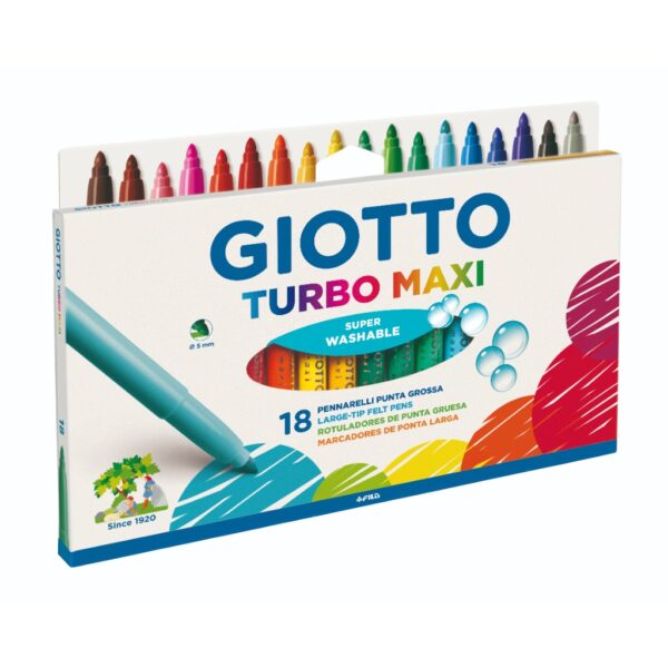 טושים עבים טורבו קולור מקסי 18 יחידות גיאוטו GIOTTO