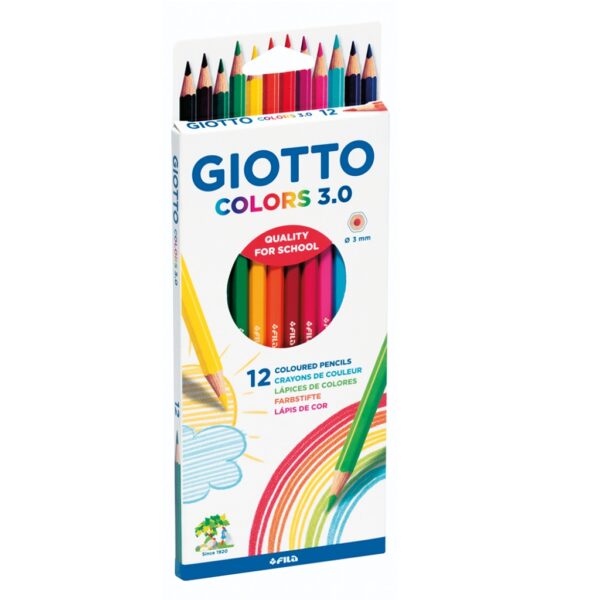 עפרונות צבעוניים 12 יחידות גיאוטו GIOTTO