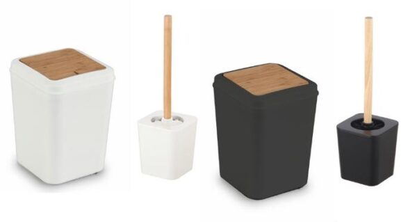 סט פח ומברשת שירותים BAMBOO
