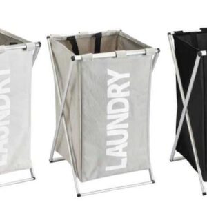סל כביסה מתקפל אלומיניום+בד