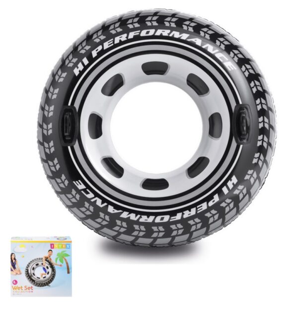 גלגל ים ענק 114 ס"מ אבוב שחור INTEX