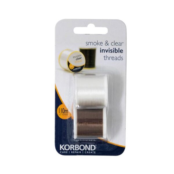 חוט בלתי נראה שקוף ואפור 110 מ' KORBOND