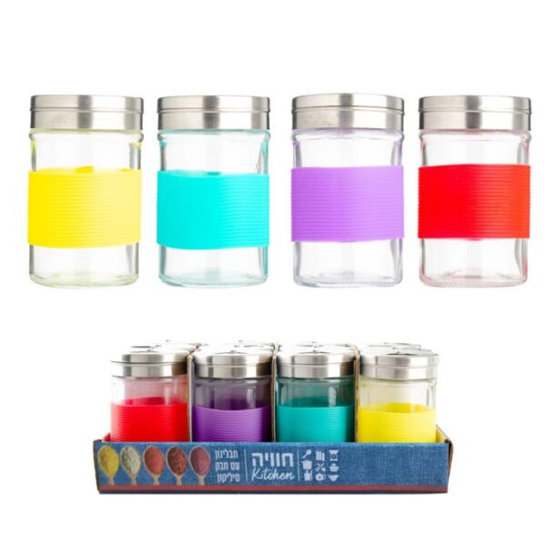 תבלינון זכוכית חבק סיליקון