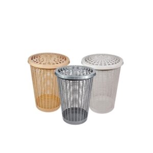 סל כביסה גבוה עגול עם מכסה