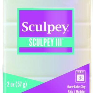 חימר פולימרי סקלפי לבן פנינה 57 ג'