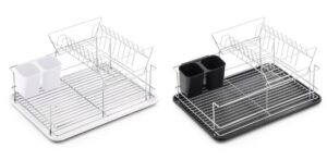 מייבש כלים קומותיים+מגש לבן/שחור