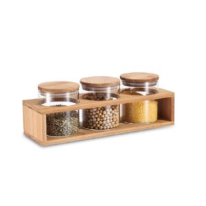 סט צנצנות במעמד BAMBOO