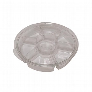 מגש מחולק עגול 7 תאים + מכסה