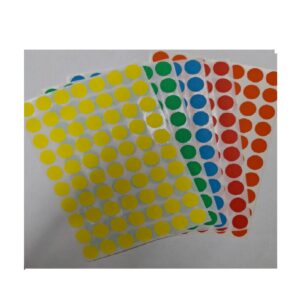 מדבקות עגולות צבעוניות 13 מ"מ