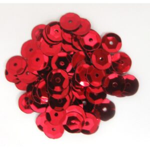 פייטים בצבע אדום מתכתי