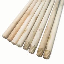 מקל עץ עבה 1.5 מ' הברגה