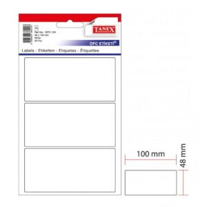 מדבקות לבנות 48*100 מ"מ 32 דף