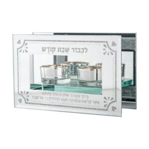 פמוט זכוכית מעוצב 2 קנים