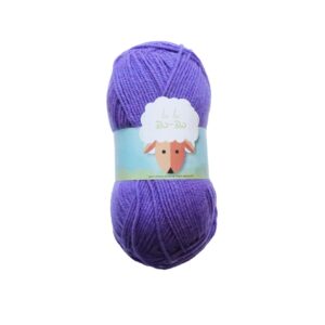 חוט צמר 100% אקריליק בה- בה בצבע סגול