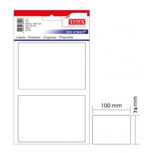 מדבקות לבנות 74*100 מ"מ 32 דף