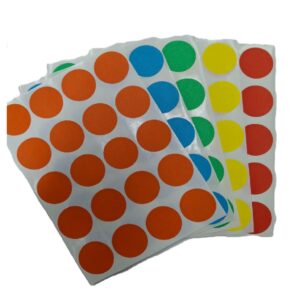 מדבקות עגולות צבעוניות 25 מ"מ
