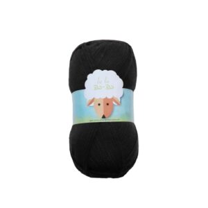 חוט צמר 100% אקריליק בה- בה בצבע שחור