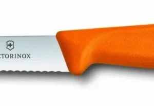 סכין ירקות שפיץ משונן ויקטורינוקס כתום