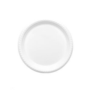 צלחת פלסטיק 7 לבנה 25 יחידות