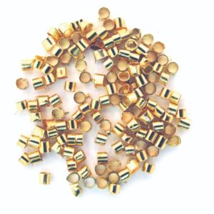 חרוז מעיכה זהב 2 מ"מ 100 יח'