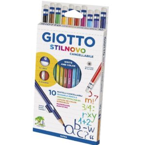 עפרונות צבעוניים מחיקים 10 יחידות גיאוטו GIOTTO