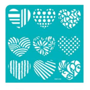 סטנסיל דבק לבבות