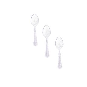 סט 10 כפיות דגם ורסאי שקוף נצנצים