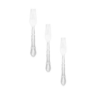 סט 10 מזלגות דגם ורסאי שקוף נצנצים