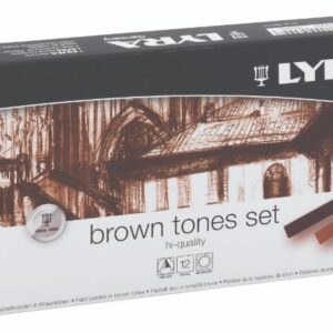 סט 12 גירי פסטל LYRA בגוון חום