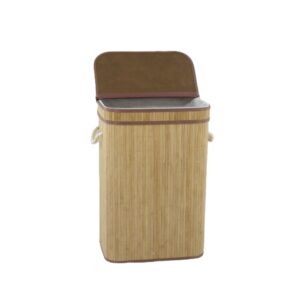 סל כביסה במבוק מרובע טבעי