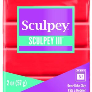 חימר פולימרי סקלפי אדום בוהק 57 ג'