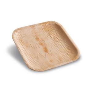 מארז צלחות ריבוע עלי דקל טבעי