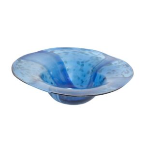 קערה מעוצבת כחול וזהב 39*11 ס"מ