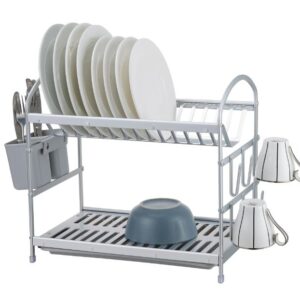 מתקן לייבוש כלים קומותיים אלומיניום כסוף