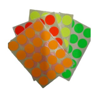 מדבקות זוהרות עגולות 25 מ"מ