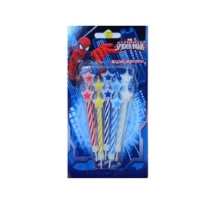 נרות מטה כוכבים - ספיידרמן 10 יחידות