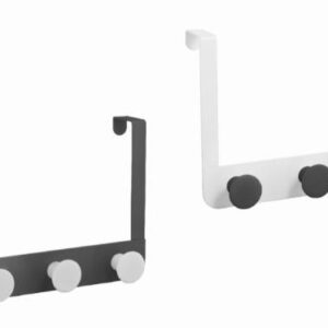 מתלה 4 קולבים לדלת שחור/לבן