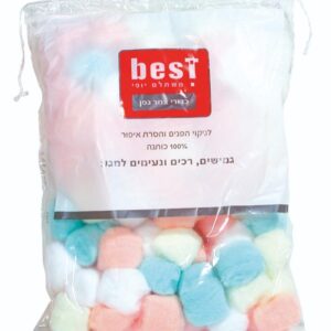 100 יח' כדורי צמר גפן במארז