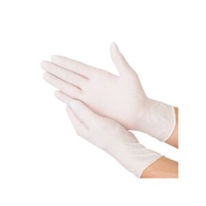 כפפות לטקס S לבן 100 יח'