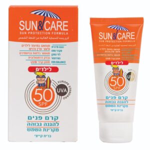 קרם הגנה לפנים לילדים 60 מ"ל SPF50 סאן&קאר
