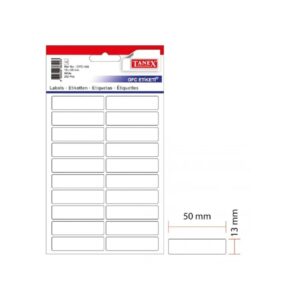 מדבקות לבנות 50*13 מ"מ 32 דף