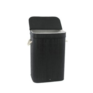 סל כביסה במבוק מרובע שחור