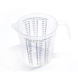 כד מדידה מפלסטיק