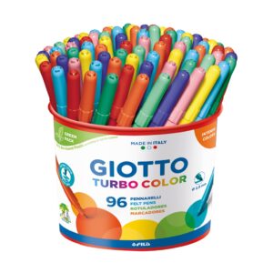 מארז 96 טושים טורבו קולור 12 גוונים גיאוטו GIOTTO
