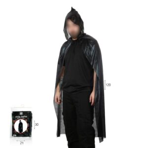 גלימת כובע שחורה מבריקה 120 ס"מ