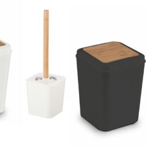 סט פח ומברשת שירותים BAMBOO