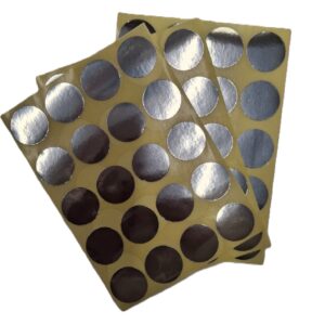 מדבקות עגולות כסף 25 מ"מ