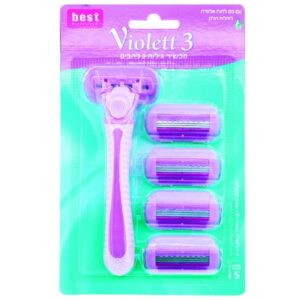 סכין גילוח וויולט + 5 סכינים לאישה Best