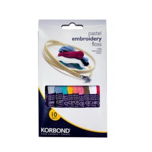 סט חוטי רקמה 10 יח' גווני פסטל KORBOND